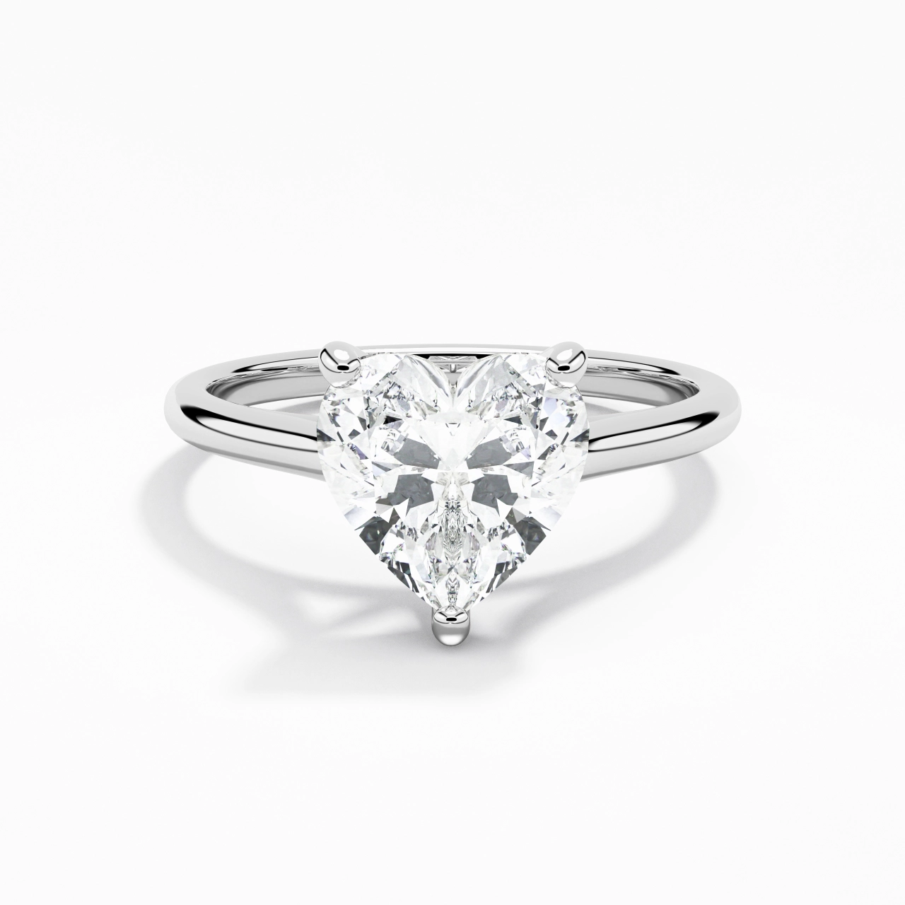 1.00ct Moissanite Bague de fiançailles Or blanc 14 carats