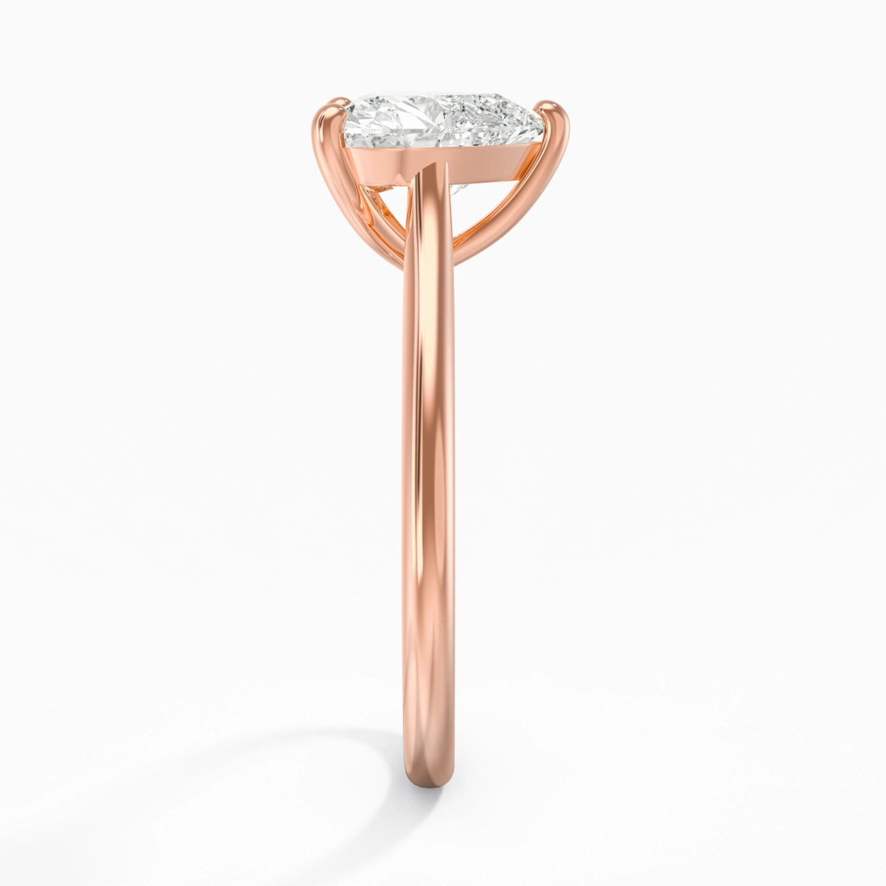 2.00ct Moissanite Engagement Ring 18K Rose Gold