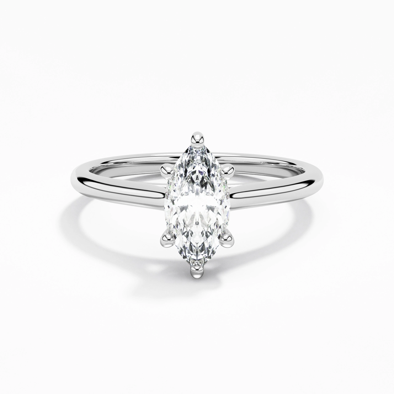 0.80ct Moissanite Engagement Ring 925 Sterling Silver