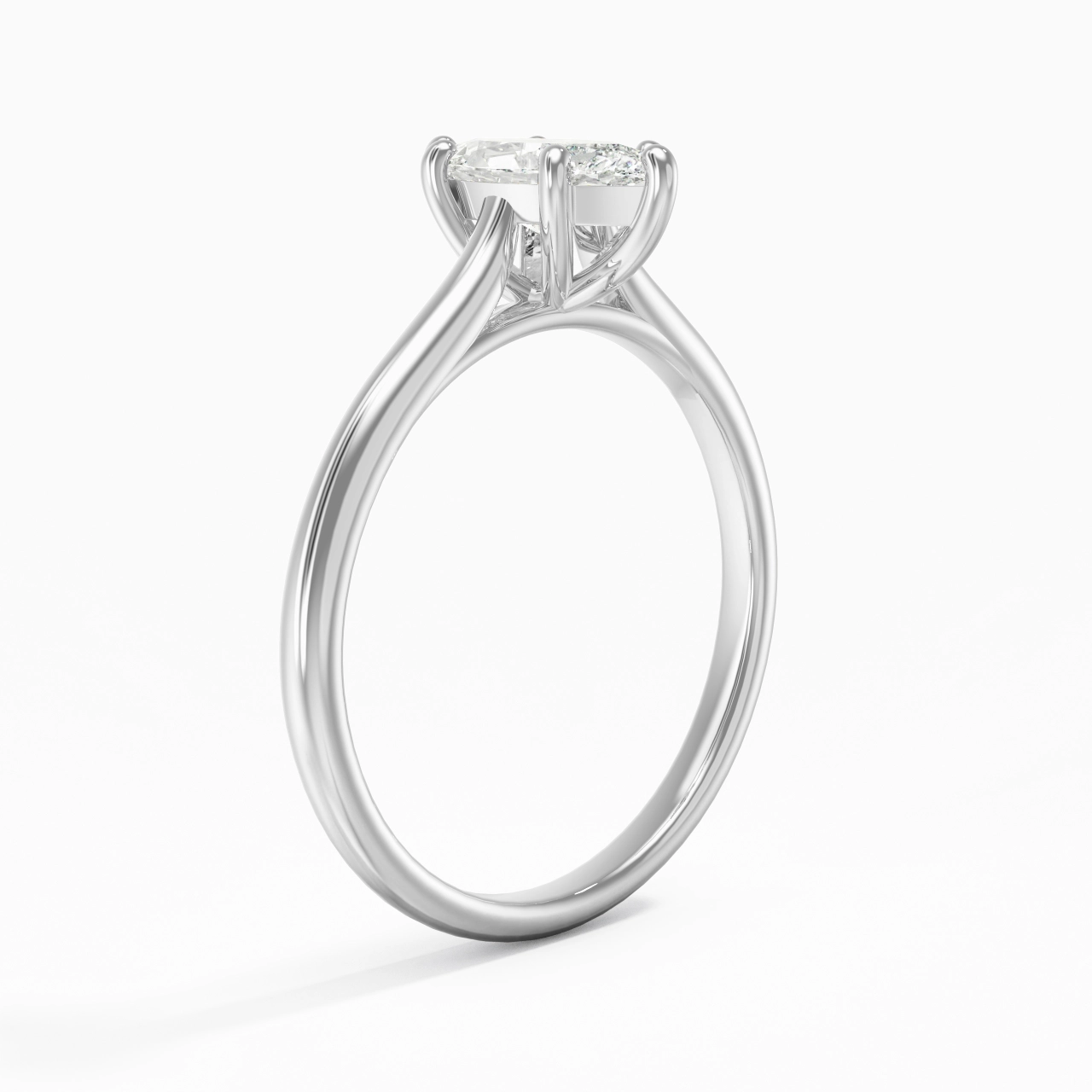 0.80ct Moissanite Engagement Ring 925 Sterling Silver