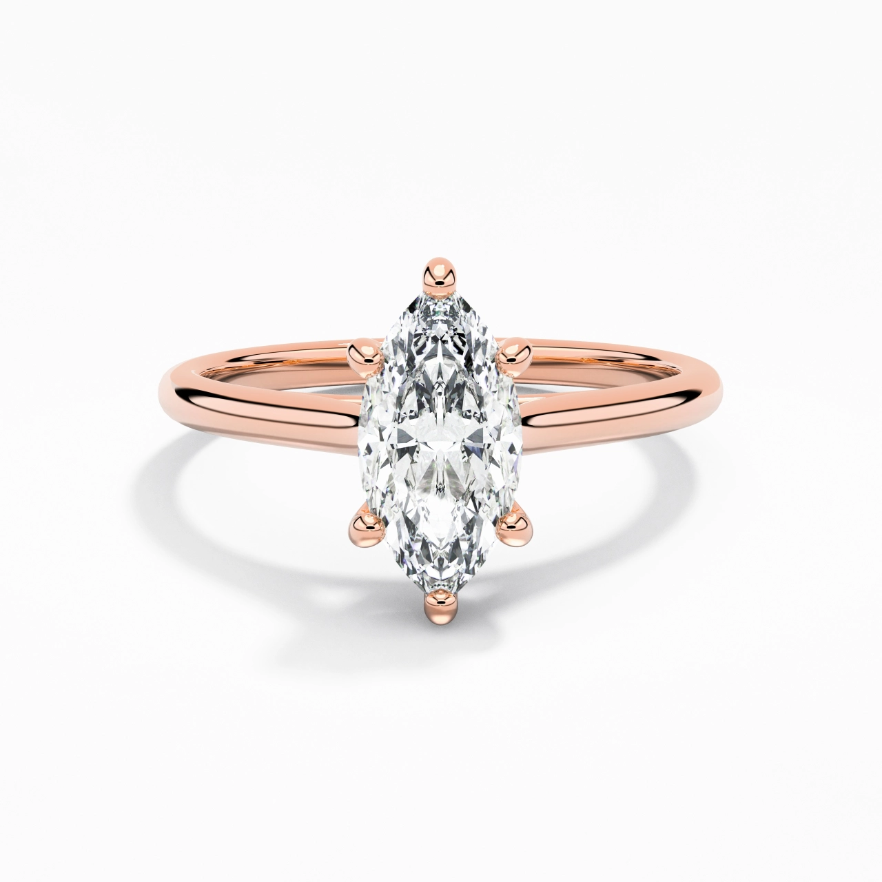 1.00ct Moissanite Engagement Ring 925 Sterling Silver