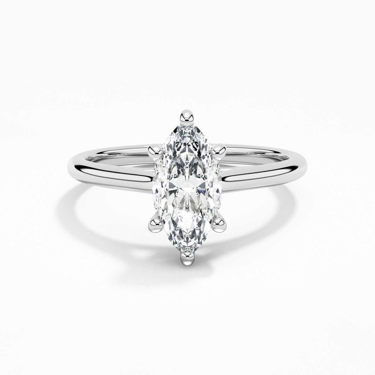 1.00ct Moissanite Engagement Ring 925 Sterling Silver