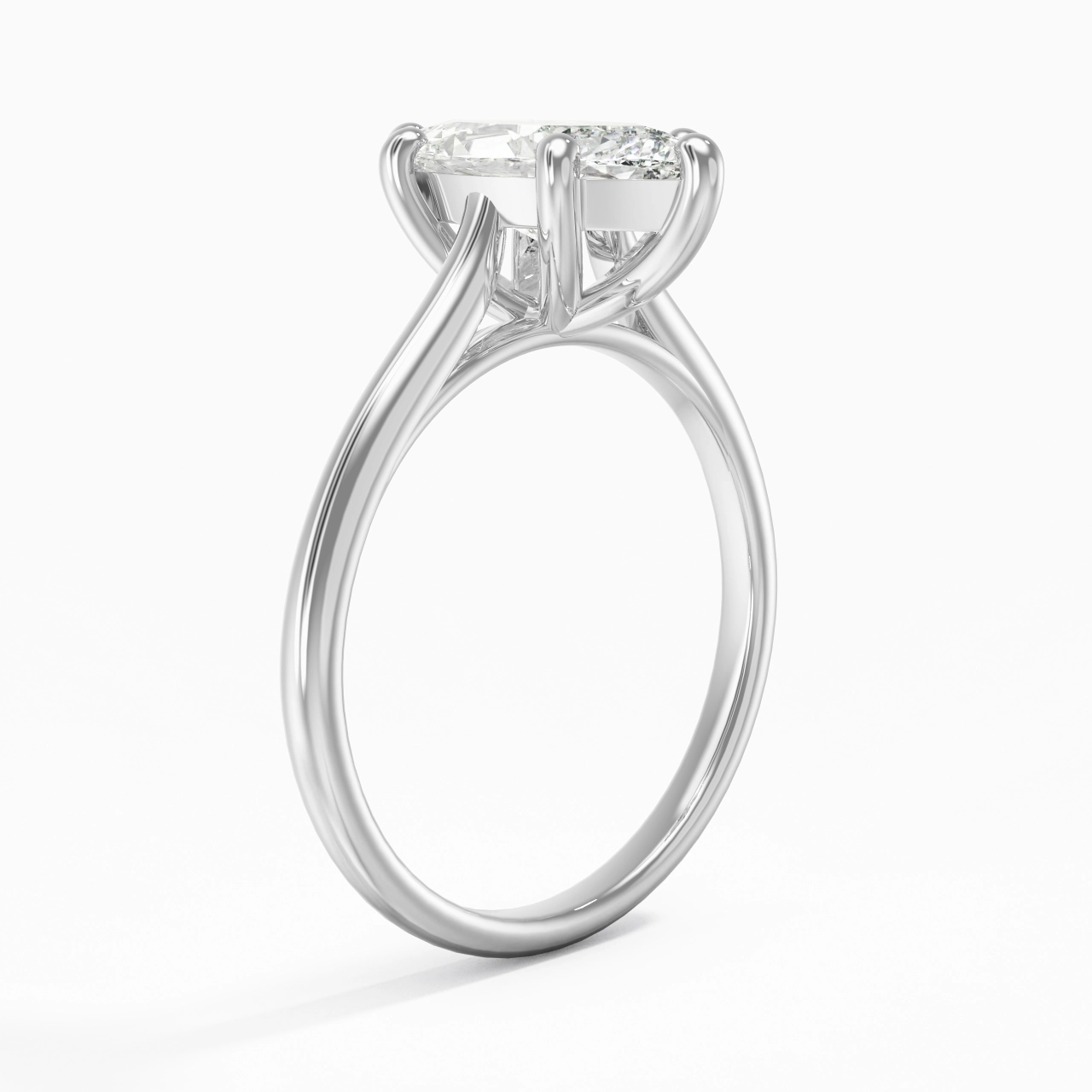 2.00ct Moissanite Engagement Ring 925 Sterling Silver