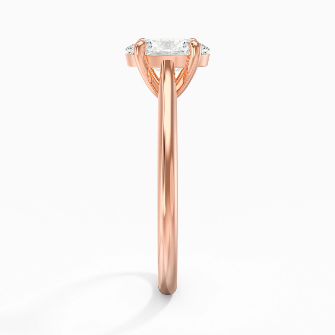 1.50ct Moissanite Engagement Ring 18K Rose Gold