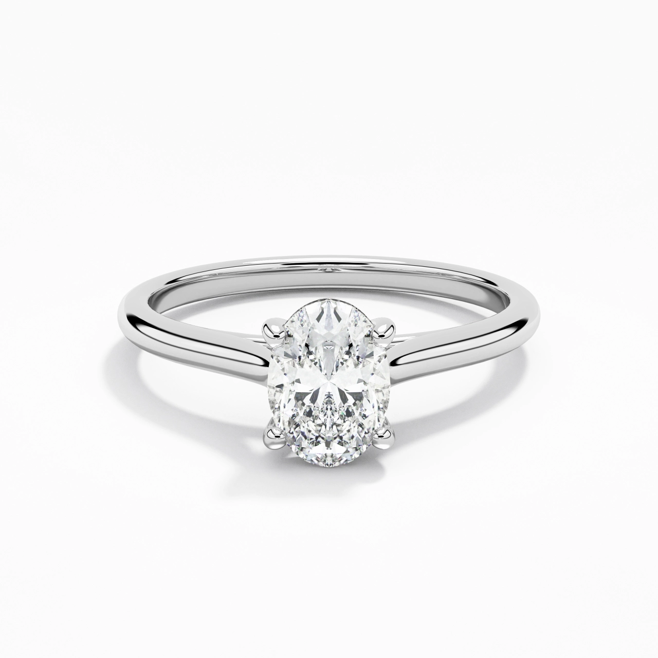 1.00ct Moissanite Engagement Ring Platinum