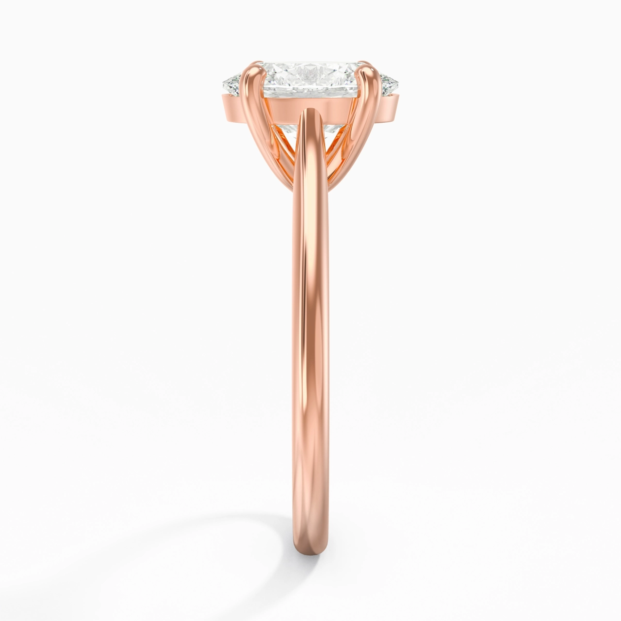 2.00ct Moissanite Engagement Ring 18K Rose Gold