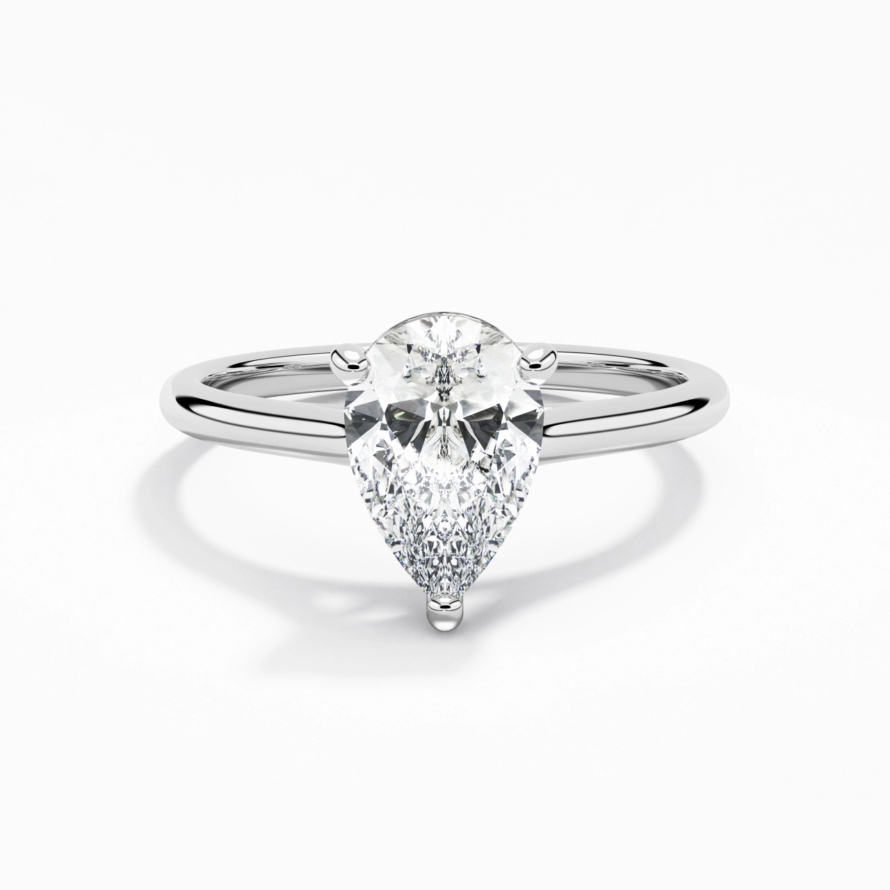 1.50ct Moissanite Engagement Ring Platinum