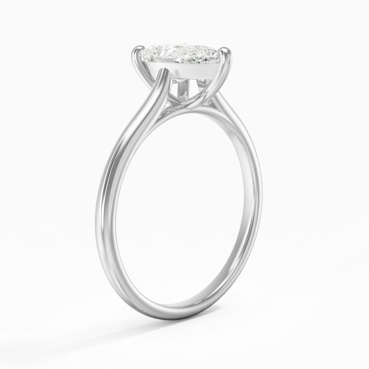 1.50ct Moissanite Engagement Ring Platinum