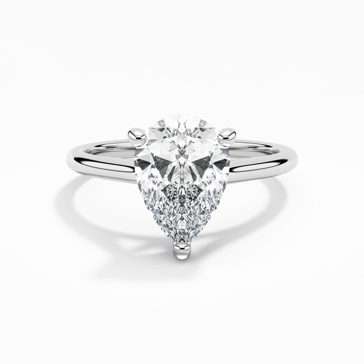 2.00ct Moissanite Engagement Ring Platinum