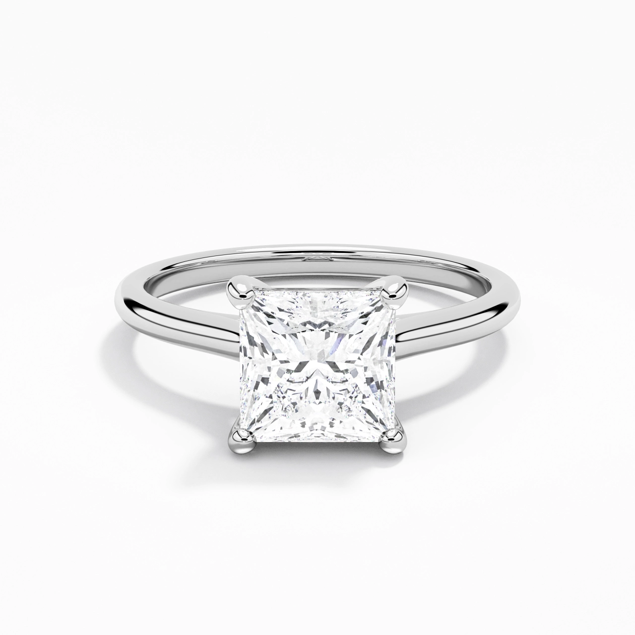 1.50ct Moissanite Engagement Ring 14K White Gold