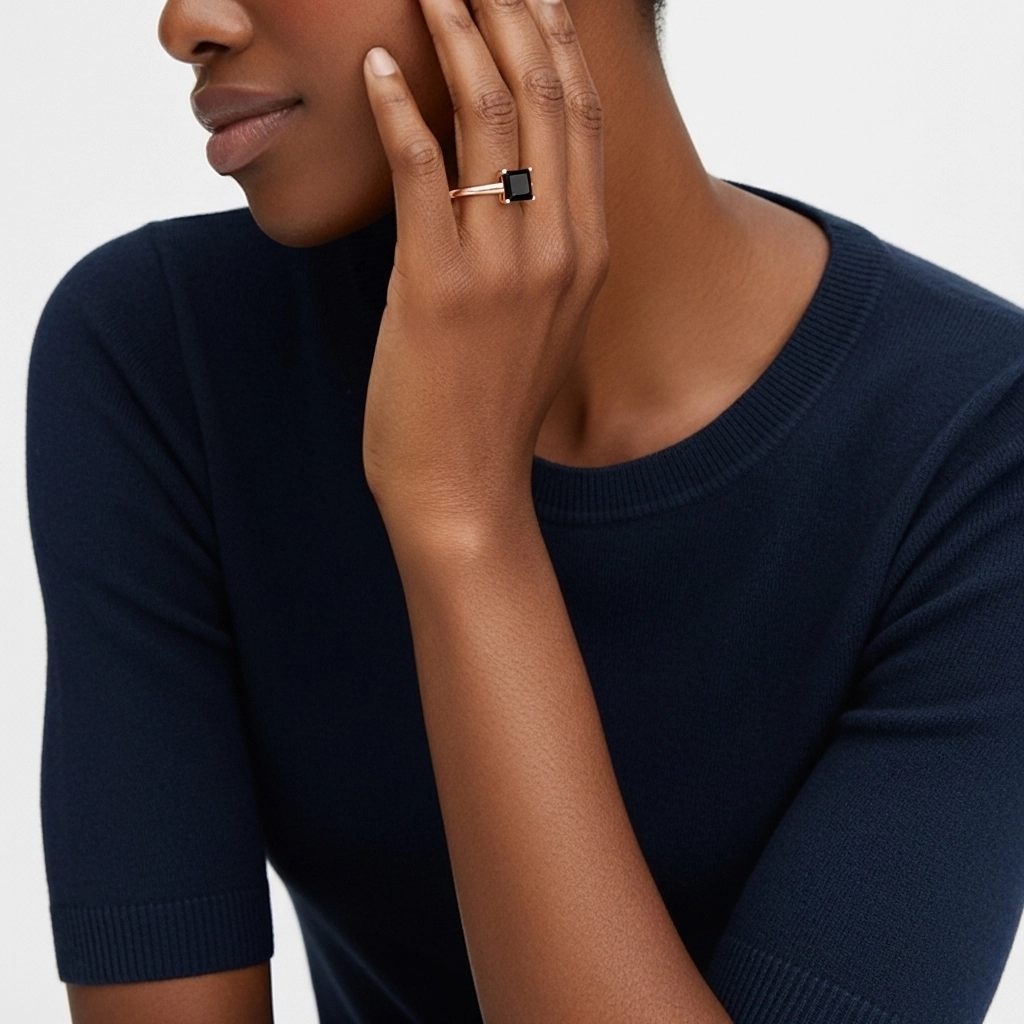 1.00ct Circonio cúbico Anillo de Compromiso Plata esterlina 925