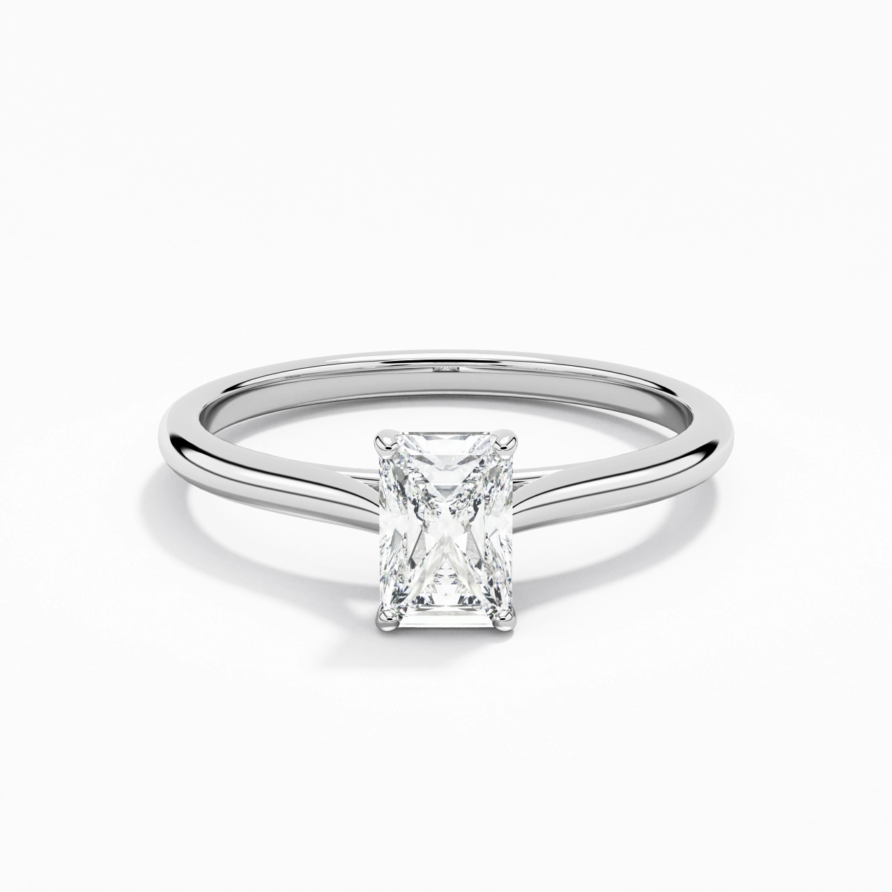 0.80ct Moissanite Engagement Ring 925 Sterling Silver