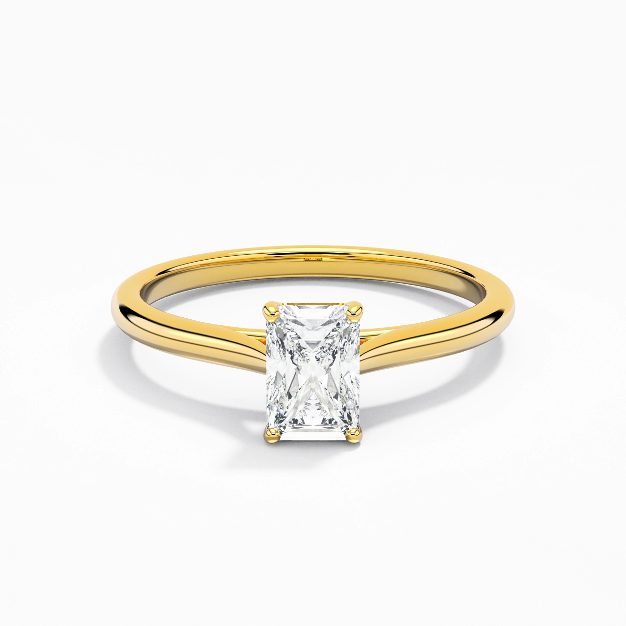 0.80ct Moissanite Engagement Ring 925 Sterling Silver