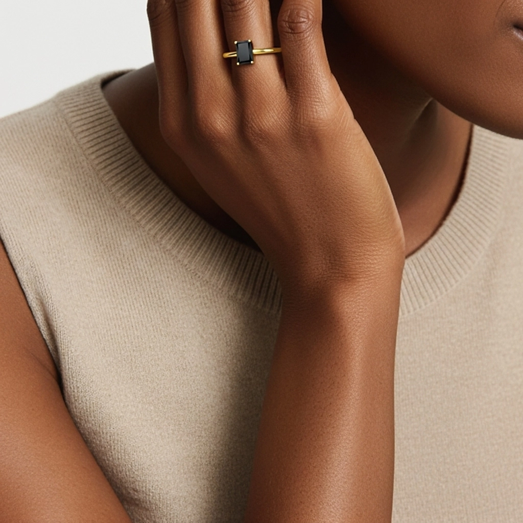 1.00ct Circonio cúbico Anillo de Compromiso Plata esterlina 925