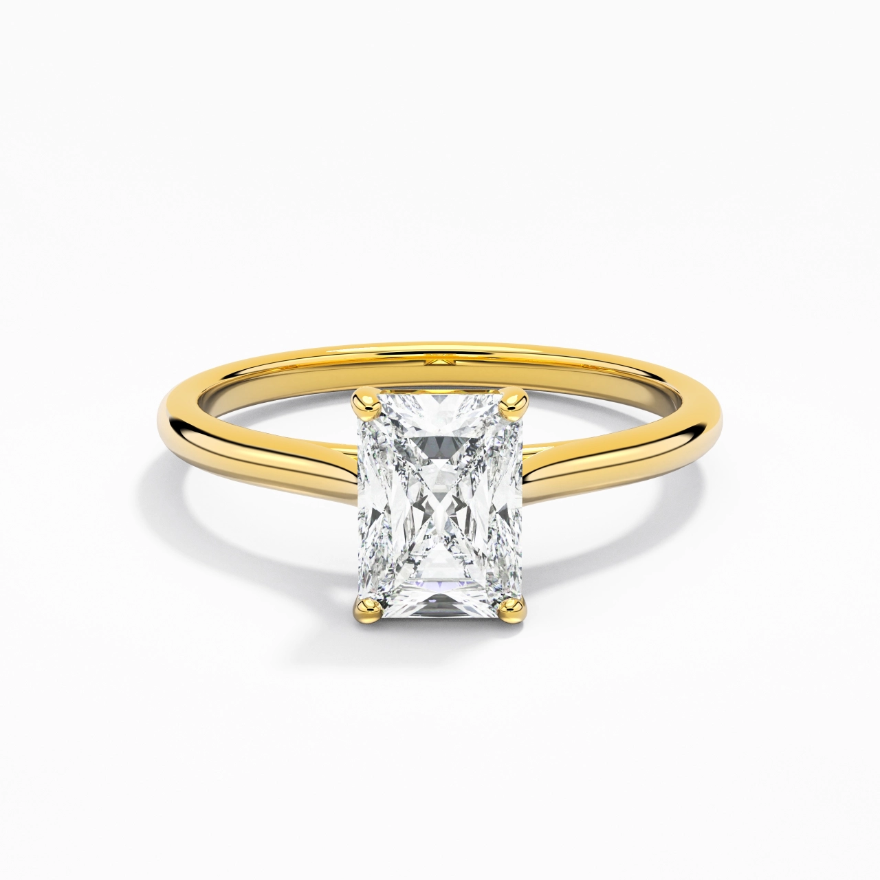 1.00ct Moissanite Engagement Ring 925 Sterling Silver