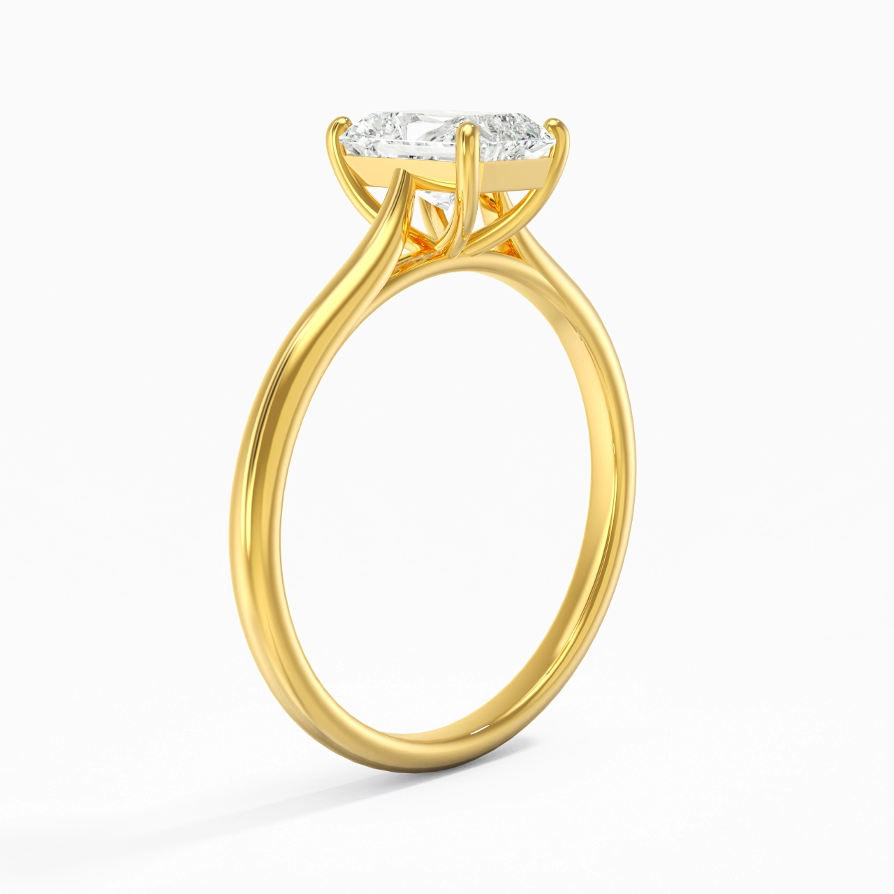 1.00ct Moissanite Engagement Ring 925 Sterling Silver