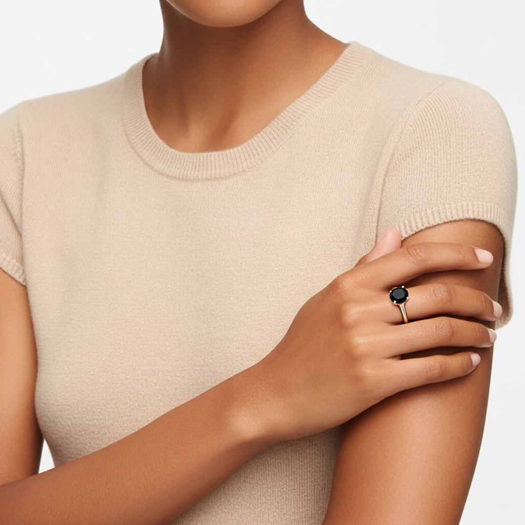 1.00ct Circonio cúbico Anillo de Compromiso Plata esterlina 925