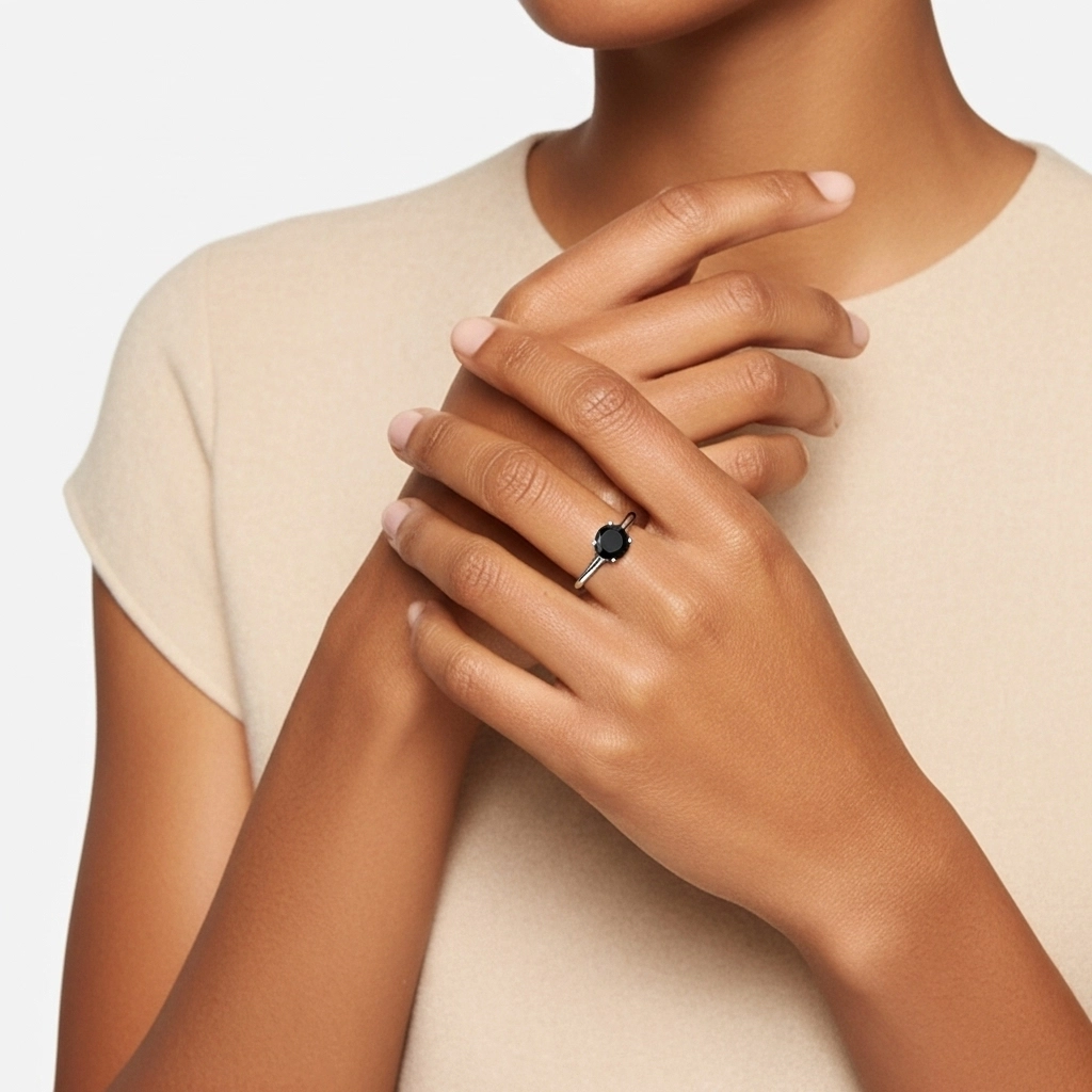 1.00ct Cubic Zirconia Engagement Ring 925 Sterling Silver