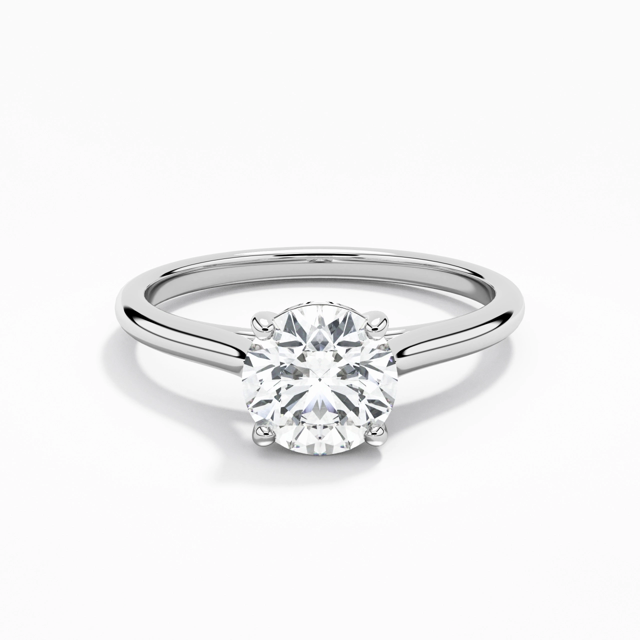 1.00ct Moissanite Engagement Ring Platinum