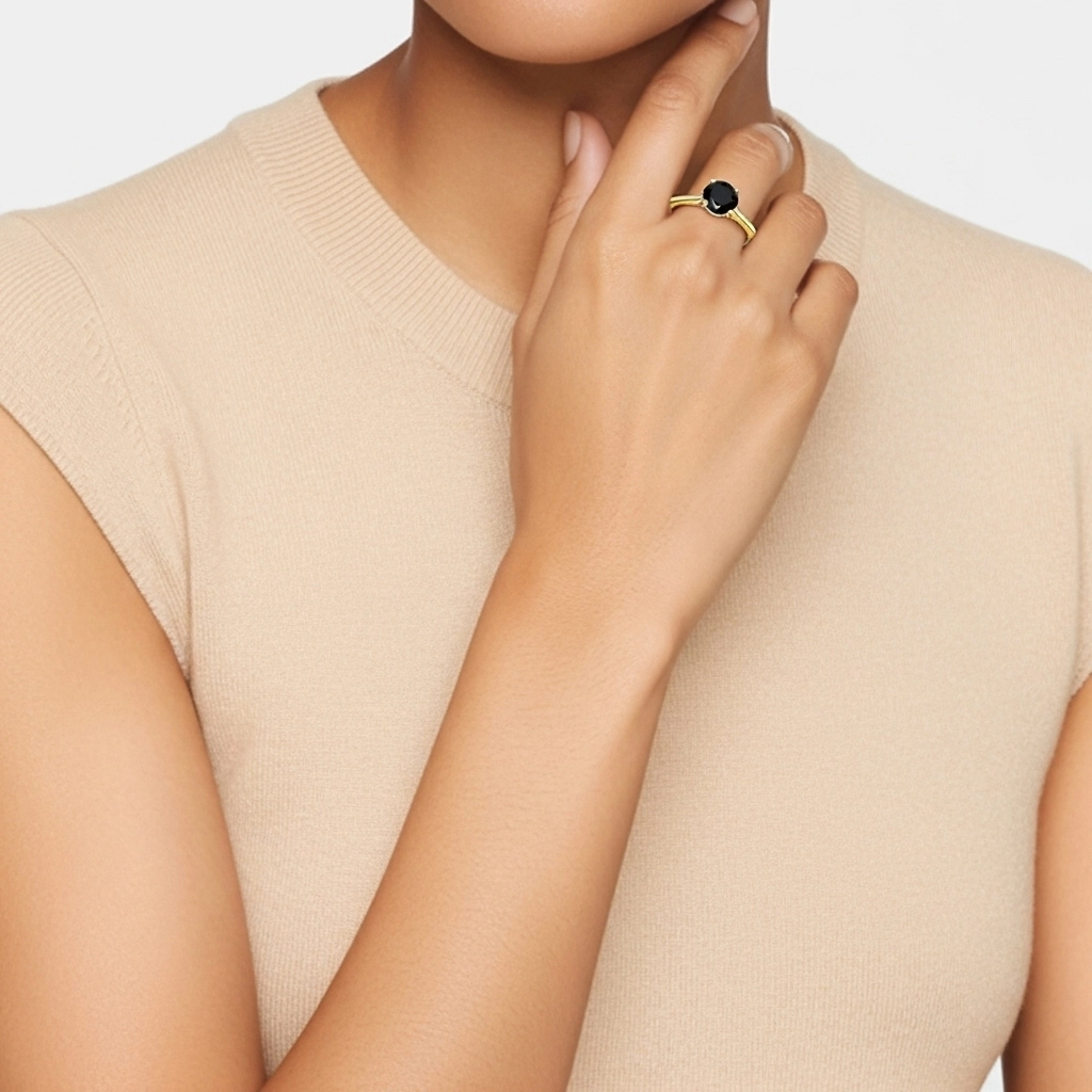 1.00ct Circonio cúbico Anillo de Compromiso Plata esterlina 925