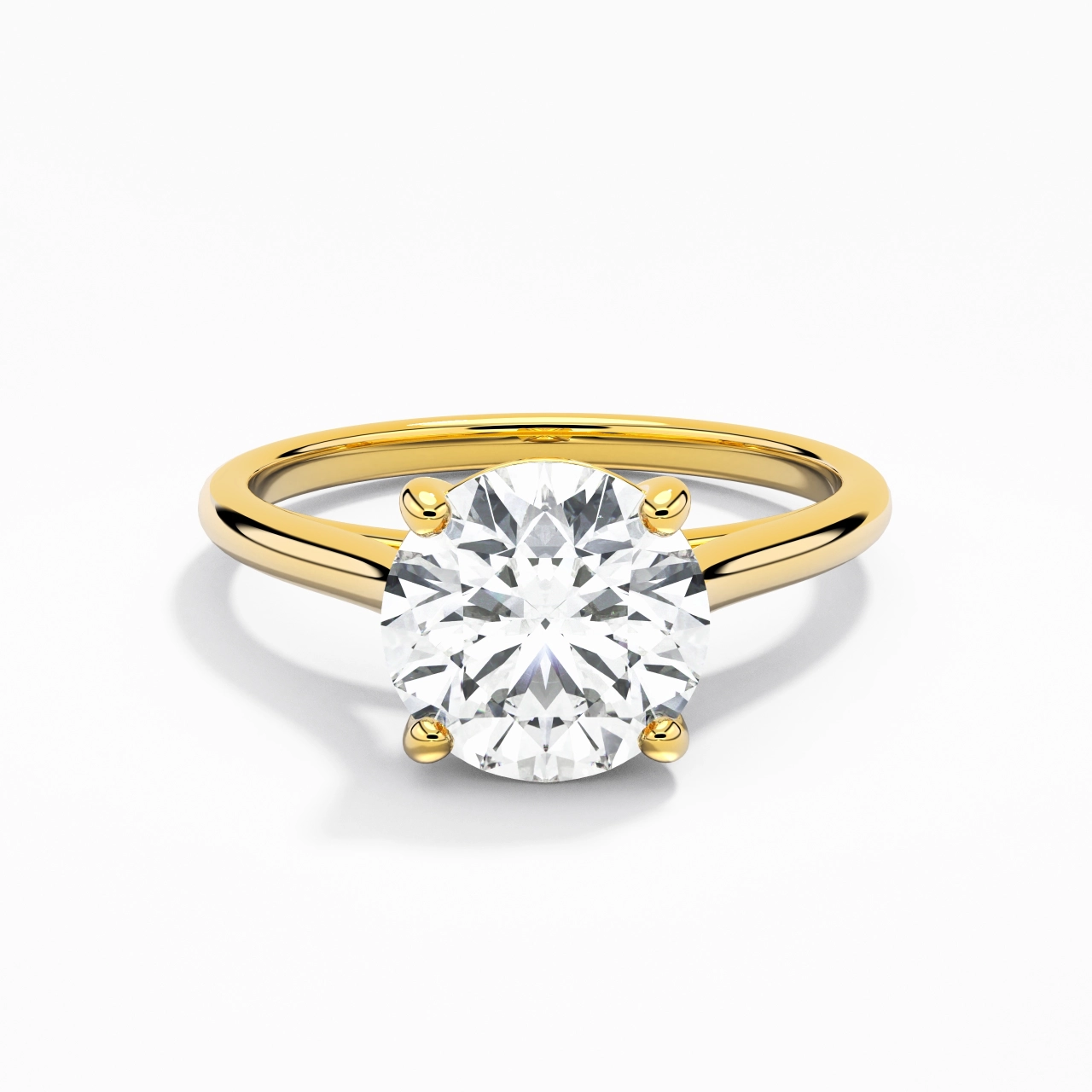 1.00ct Moissanite Engagement Ring 14K Gold