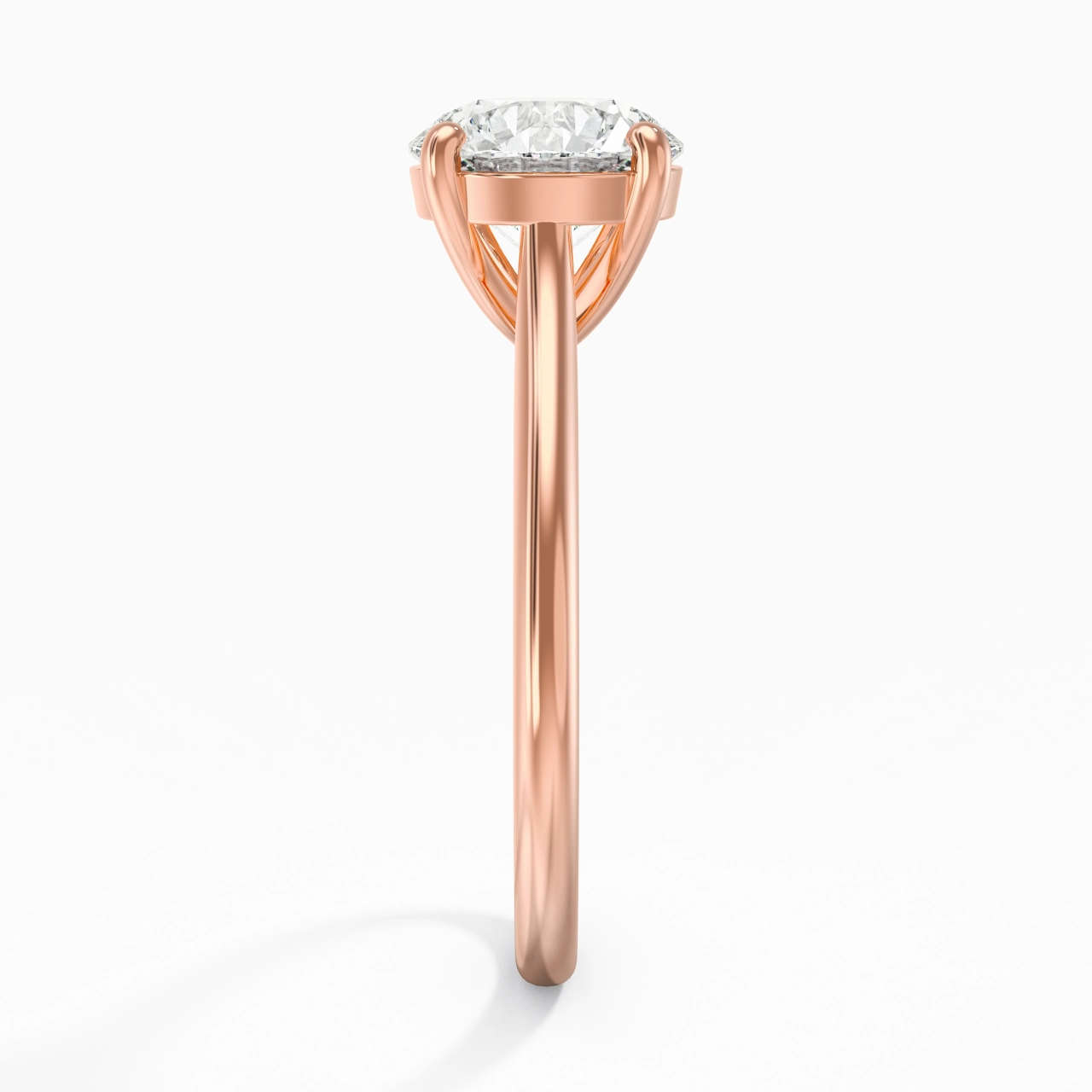 2.00ct Moissanite Engagement Ring 14K Rose Gold