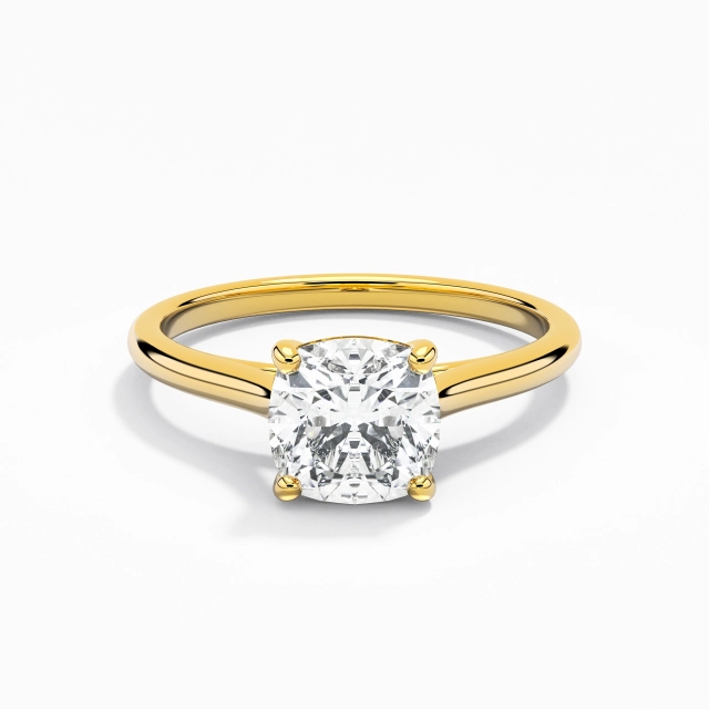 1.50ct Moissanite Engagement Ring 18K Gold