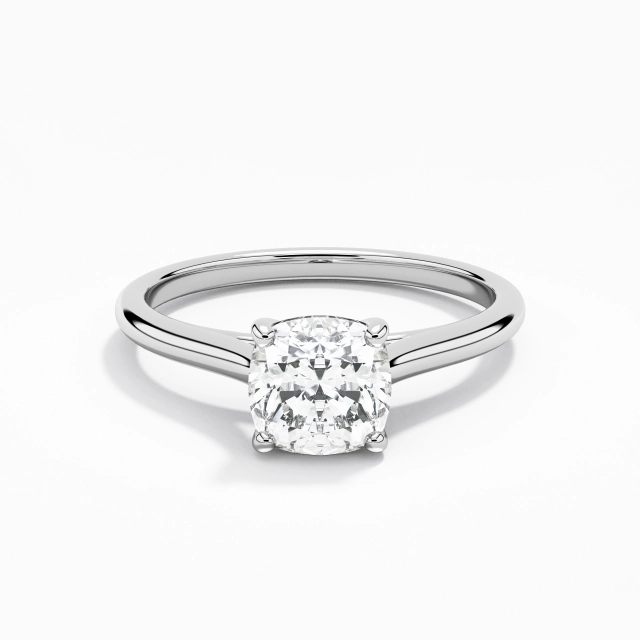 925 Sterling Silver Moissanite Engagement Ring