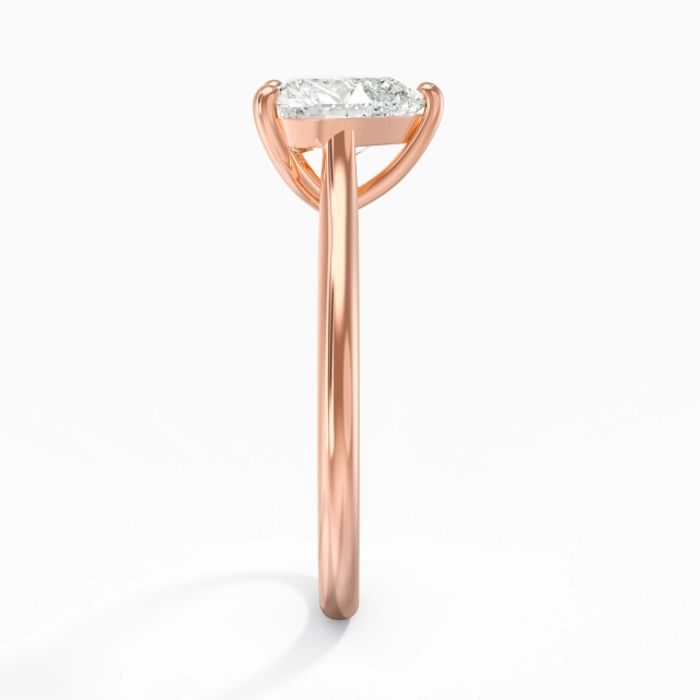 1.50ct Moissanite Engagement Ring 18K Rose Gold