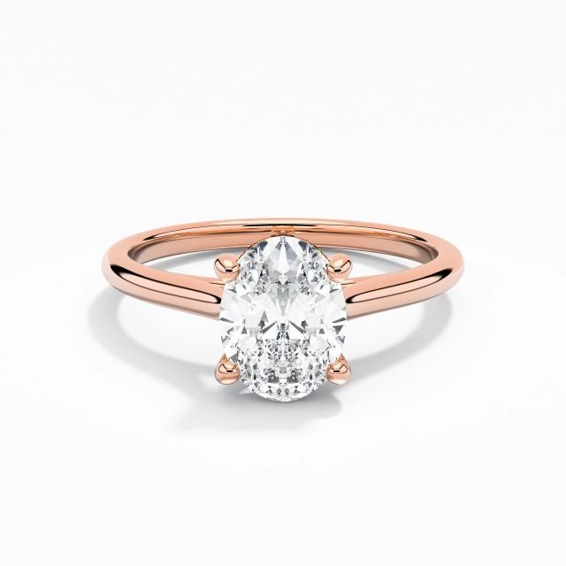 1.50ct Moissanite Engagement Ring 18K Rose Gold