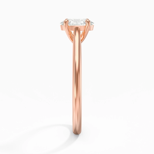 1.00ct Moissanite Engagement Ring 18K Rose Gold