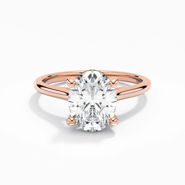 2.00ct Moissanite Engagement Ring 18K Rose Gold