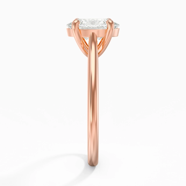 2.00ct Moissanite Engagement Ring 18K Rose Gold