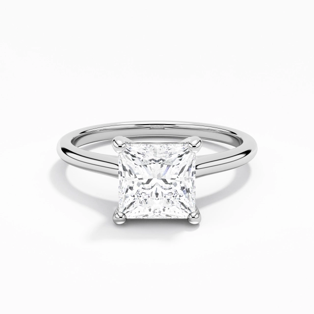 1.50ct Moissanite Engagement Ring 14K White Gold