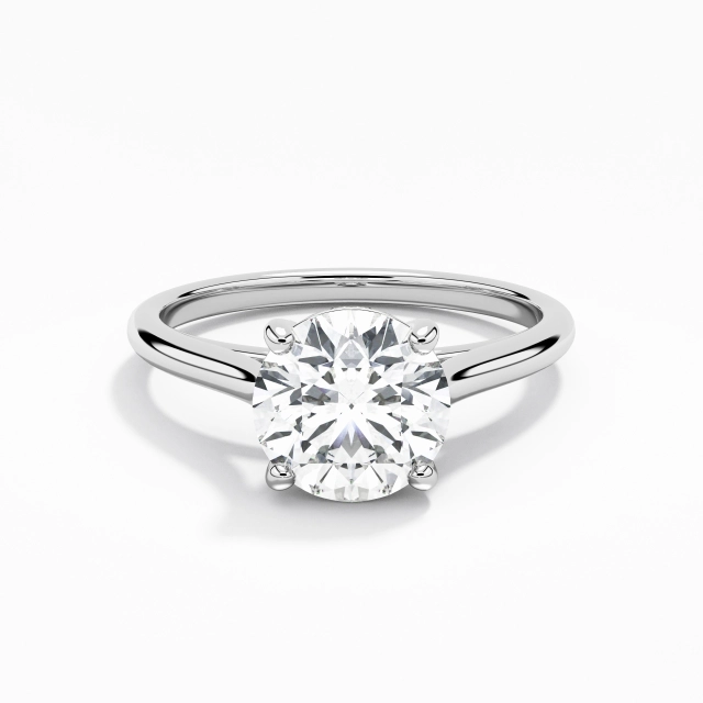 925 Sterling Silver Moissanite Engagement Ring