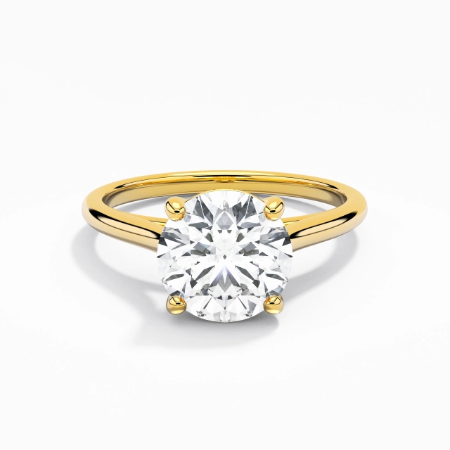 1.00ct Moissanite Engagement Ring 14K Gold