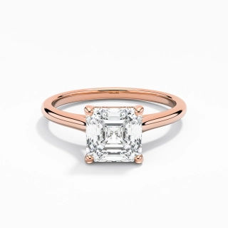 1.50ct Moissanite Engagement Ring 14K Rose Gold