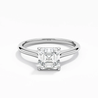 925 Sterling Silver Moissanite Engagement Ring