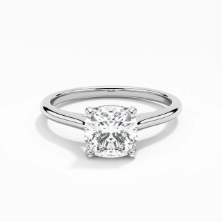 925 Sterling Silver Moissanite Engagement Ring