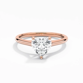 1.00ct Moissanite Engagement Ring 18K Rose Gold