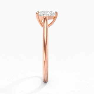 1.00ct Moissanite Engagement Ring 18K Rose Gold