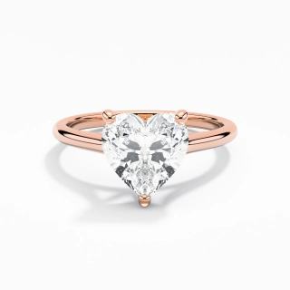 2.00ct Moissanite Engagement Ring 18K Rose Gold