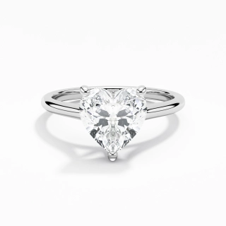 2.00ct Moissanite Engagement Ring 18K White Gold