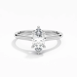 0.80ct Moissanite Engagement Ring 925 Sterling Silver