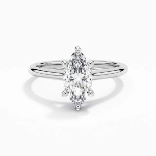 1.00ct Moissanite Engagement Ring 925 Sterling Silver