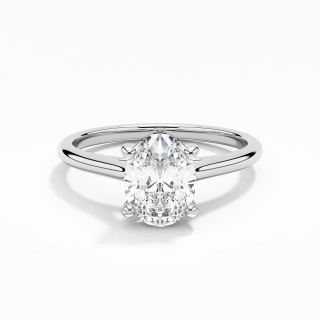 925 Sterling Silver Moissanite Engagement Ring