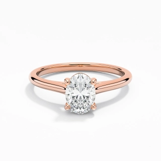 1.00ct Moissanite Engagement Ring 18K Rose Gold