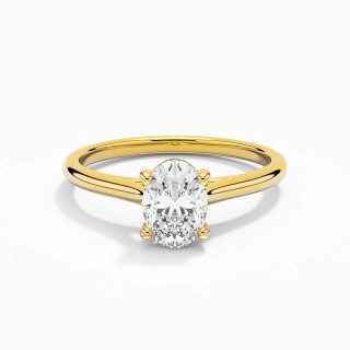 1.00ct Moissanite Engagement Ring 14K Gold