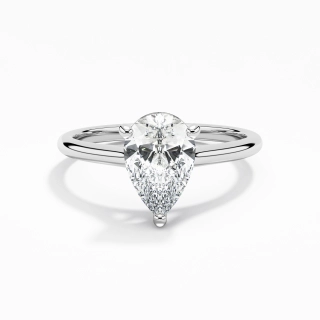 925 Sterling Silver Moissanite Engagement Ring