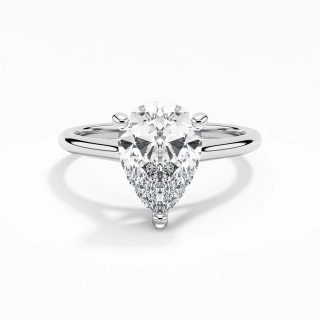 925 Sterling Silver Moissanite Engagement Ring